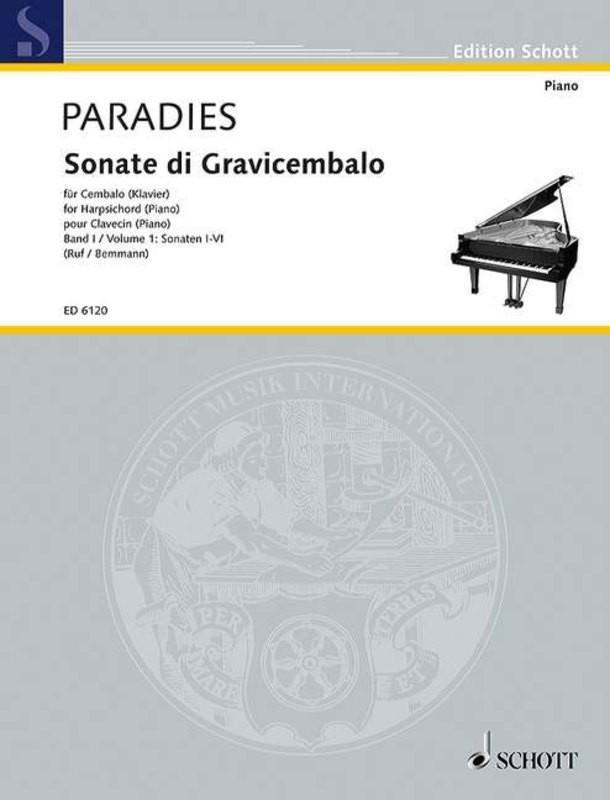 Paradisi - Sonatas for Harpsichord Vol. 1 Sonatas 1-6, Piano
