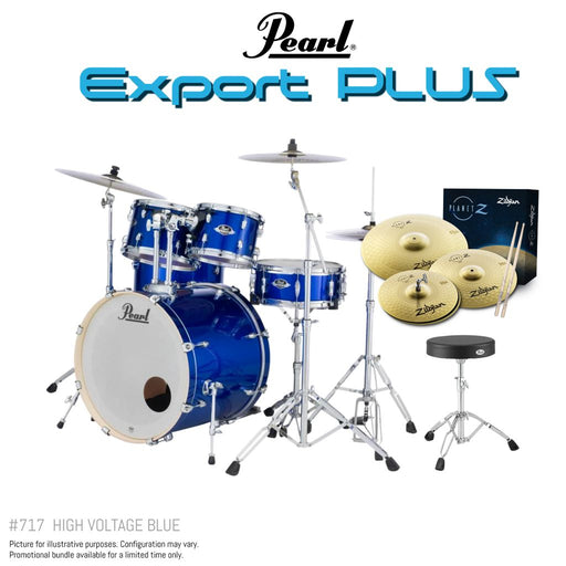 Pearl Export 22" Fusion PLUS Drum Kit - High Voltage Blue