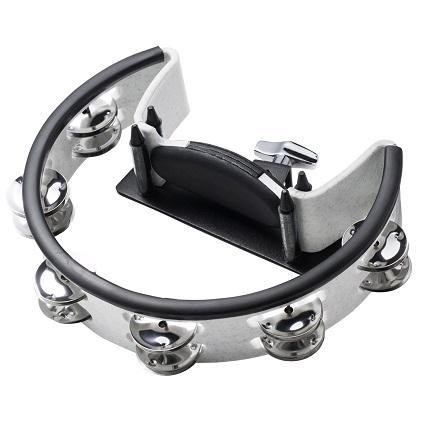 Pearl Percussion Tambourine (Stainless Steel Jingles) with Mount Holder