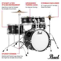 Pearl Roadshow Junior Complete 5-Piece Drum Kit - Various Colours