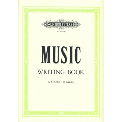 Peters Music Writing Book 12 stave 48 page-Manuscript-Edition Peters-Engadine Music