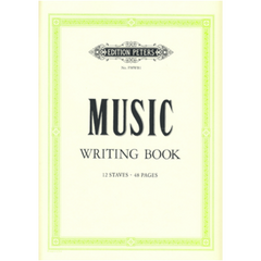 Peters Music Writing Book 12 stave 48 page-Manuscript-Edition Peters-Engadine Music