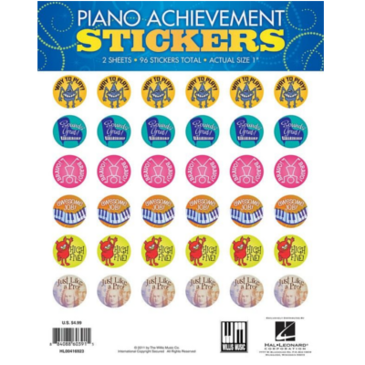 Piano Achievement Stickers-Stationery-Willis Music-Engadine Music