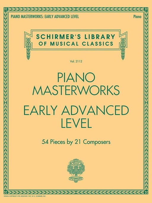 Piano Masterworks - Early Advanced Level-Piano & Keyboard-G. Schirmer Inc.-Engadine Music