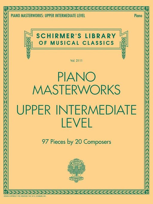 Piano Masterworks - Upper Intermediate Level-Piano & Keyboard-G. Schirmer Inc.-Engadine Music