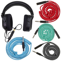 Pig Hog Hex Series 25ft Coiled Headphone Extension Cable, 1/4