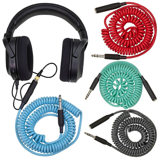 Pig Hog Hex Series 25ft Coiled Headphone Extension Cable, 1/4"