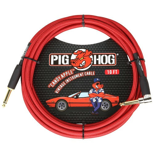 Pig Hog Instrument Cable - 20ft - Right Angle - Candy Apple Red - SALE