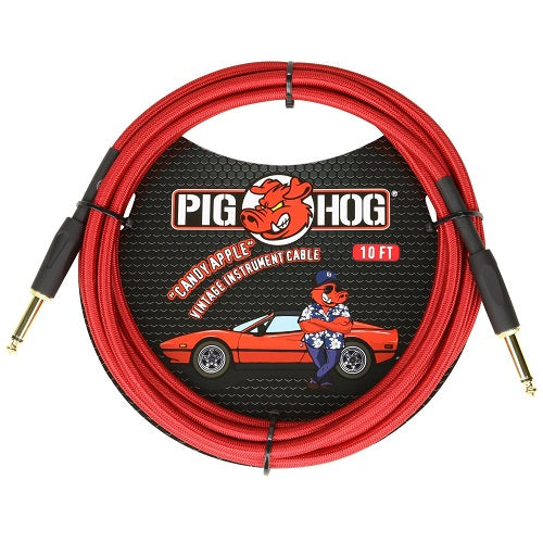 Pig Hog Instrument Cable - 20ft - Straight - Candy Apple Red - SALE
