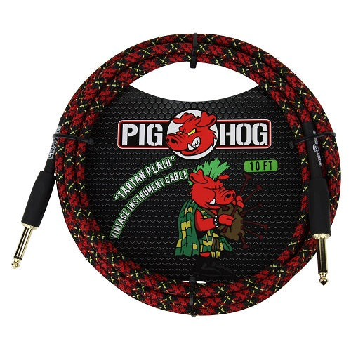Pig Hog Instrument Cable - 20ft - Straight - Tartan Plaid - SALE