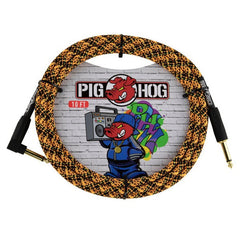 Pig Hog Instrument Cable - Graffiti, Right Angle - Various Lengths & Colours