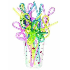 Plastic Straws Assorted Colours Treble Clef