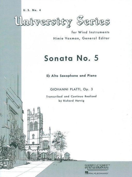 Platti - Sonata No. 5, Saxophone & Piano-Woodwind-Rubank Publications-Engadine Music