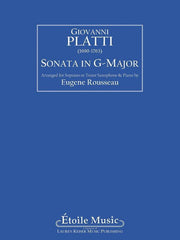 Platti - Sonata in G major, Soprano or Tenor Saxophone and Piano-Woodwind-Etoile Music-Engadine Music