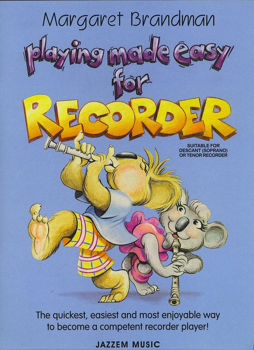 Playing Made Easy For Recorder - Method Book-Woodwind-Jazzem Music-Engadine Music
