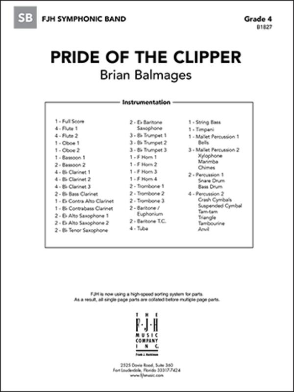 Pride of the Clipper, Brian Balmages Concert Band Grade 4