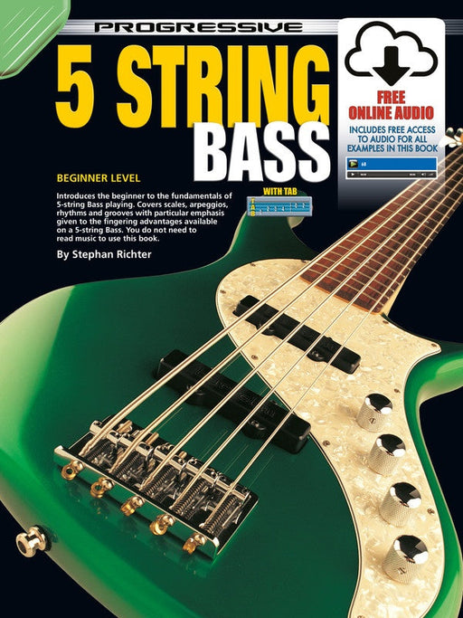 Progressive 5 String Bass Book/Online Audio