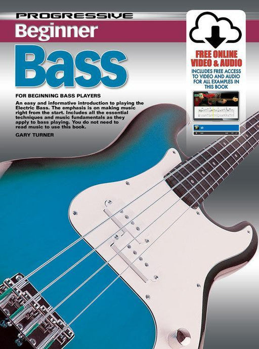 Progressive Beginner Bass Book/Online Video & Audio