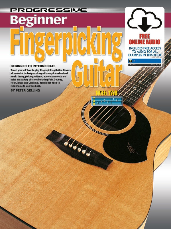 Progressive Beginner Fingerpicking Guitar Book/Online Audio