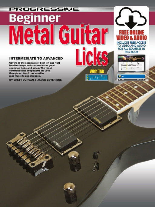 Progressive Beginner Metal Guitar Licks Book/Online Media
