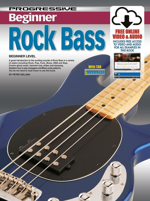 Progressive Beginner Rock Bass Book/Online Media