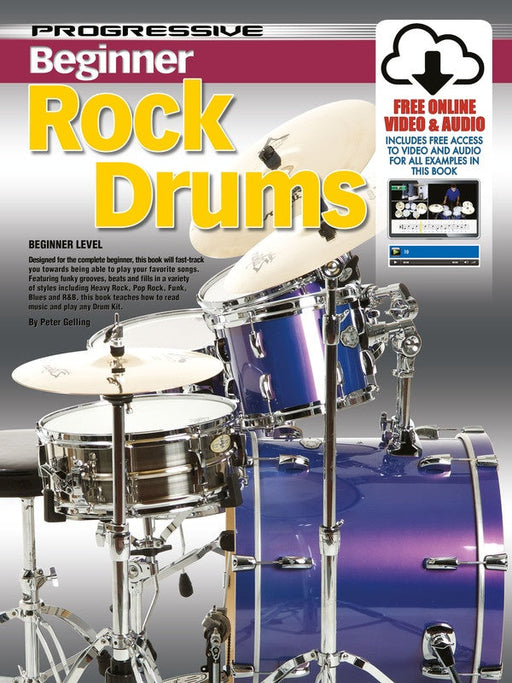 Progressive Beginner Rock Drums Book/Online Media