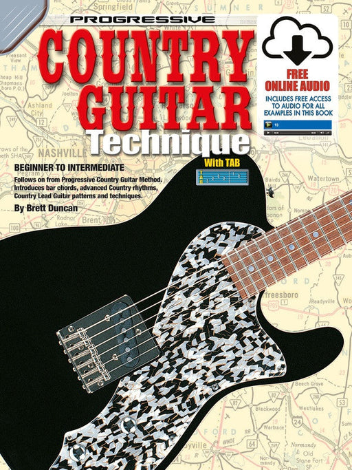 Progressive Country Guitar Technique Book/Online Audio