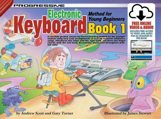 Progressive Electric Keyboard Method for the Young Beginner - Book 1 Book & Online Audio