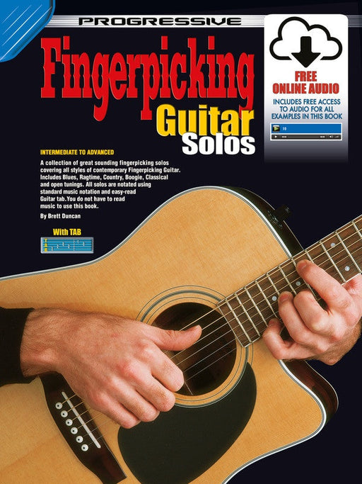Progressive Fingerpicking Guitar Solos Book/Online Audio