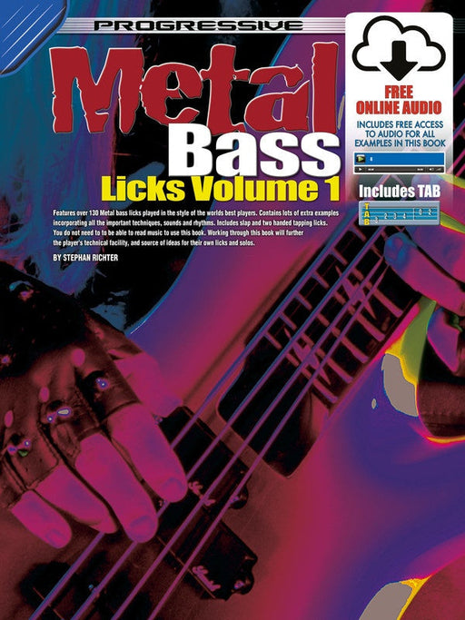 Progressive Heavy Metal Bass Licks Volume 1 Book/Online Audio