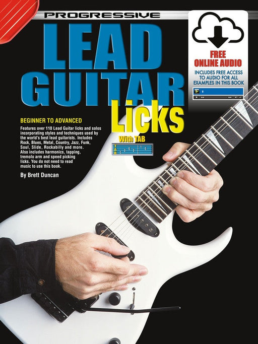 Progressive Lead Guitar Licks Book/Online Audio