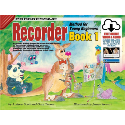 Progressive Recorder for Young Beginners - Book 1 Bk/Online Video & Audio-Woodwind-Koala Publications-Engadine Music