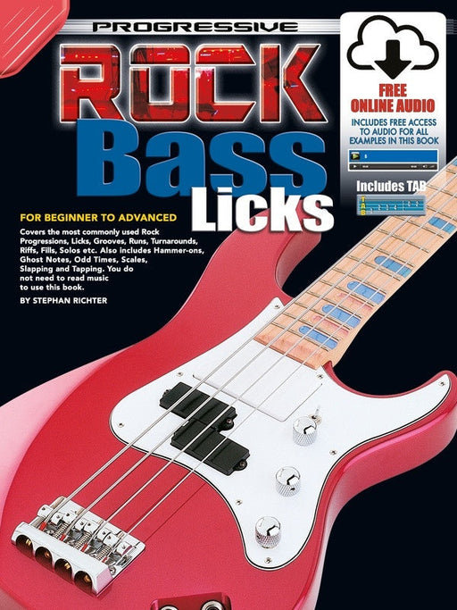 Progressive Rock Bass Licks Book/Online Audio