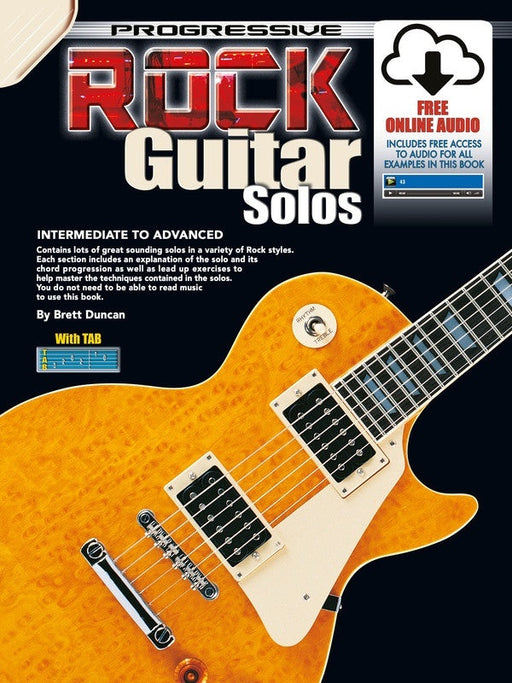 Progressive Rock Guitar Solos Book/Online Audio