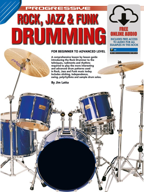 Progressive Rock, Jazz & Funk Drumming Book/Online Audio