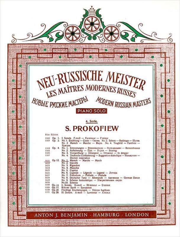 Prokofiev - March Op. 12 No.1 Piano-Piano & Keyboard-Simrock-Engadine Music
