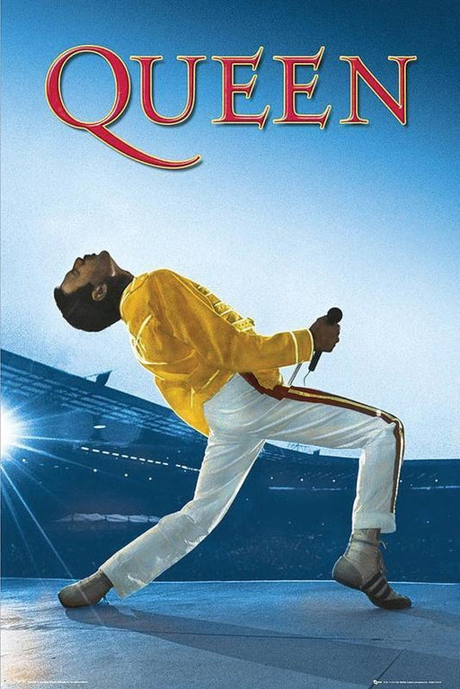 Queen: Freddie Live at Wembley Stadium - Wall Poster-Poster-Aquarius-Engadine Music