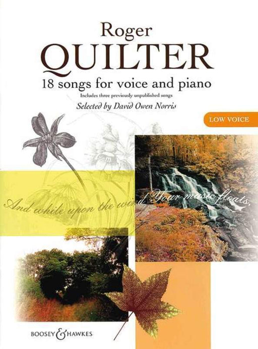 Quilter - 18 Songs for Low Voice and Piano-Vocal-Boosey & Hawkes-Engadine Music