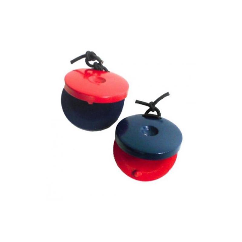 Red and Blue Wooden Castanet-Castanets-Mano Percussion-Engadine Music