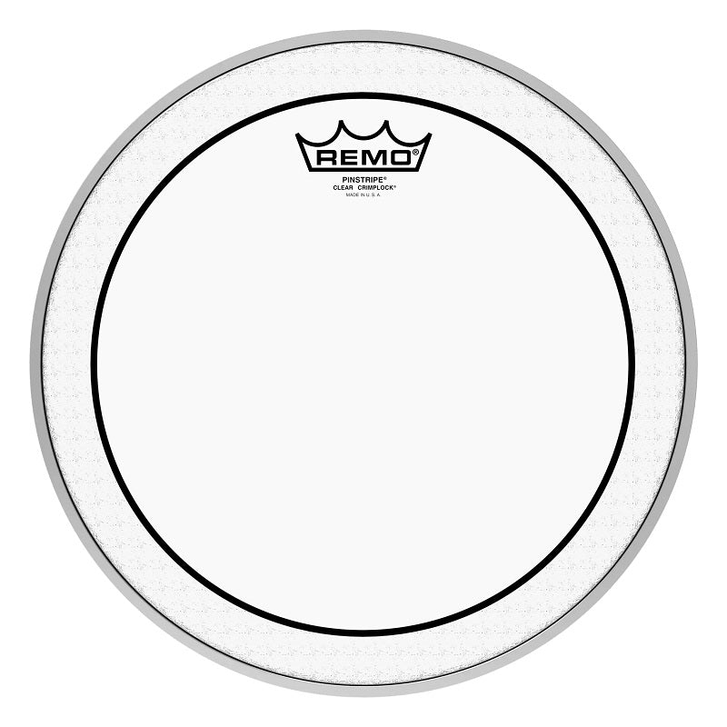 Remo Pinstripe Series Crimplock Clear Tenor Drum Head - Various