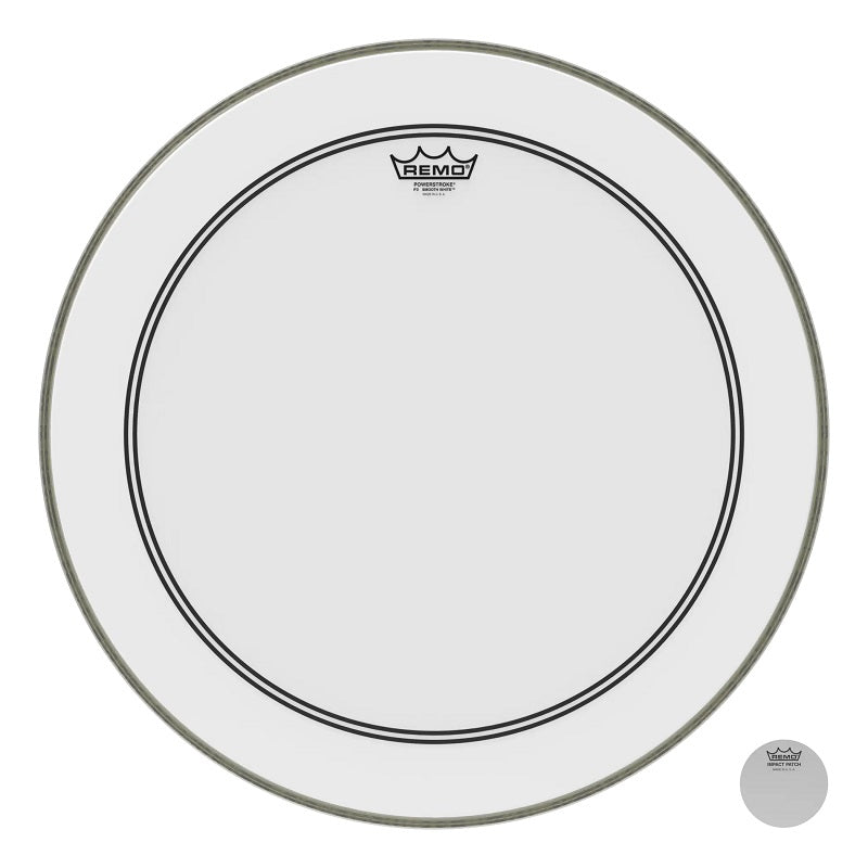 Remo Powerstroke 3 Series Smooth White Bass Drum Head - Various