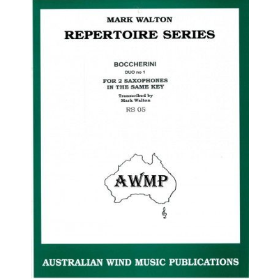 Repertoire Series - Boccherine Duo No. 1 for 2 Saxophones in the Same Key Bk/CD-Woodwind-Australian Wind Music Publications-Engadine Music