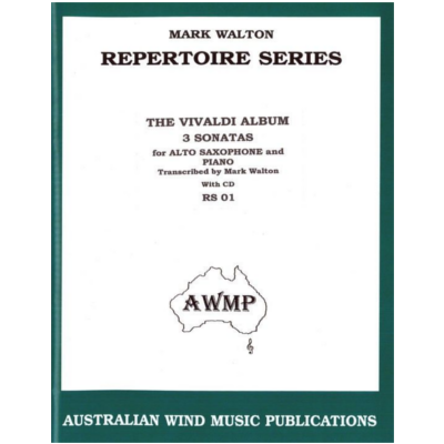 Repertoire Series - Vivaldi Album for Alto Saxophone Bk/CD-Woodwind-Australian Wind Music Publications-Engadine Music