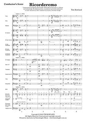 Ricorderemo - Concert Band Chart Grade 2