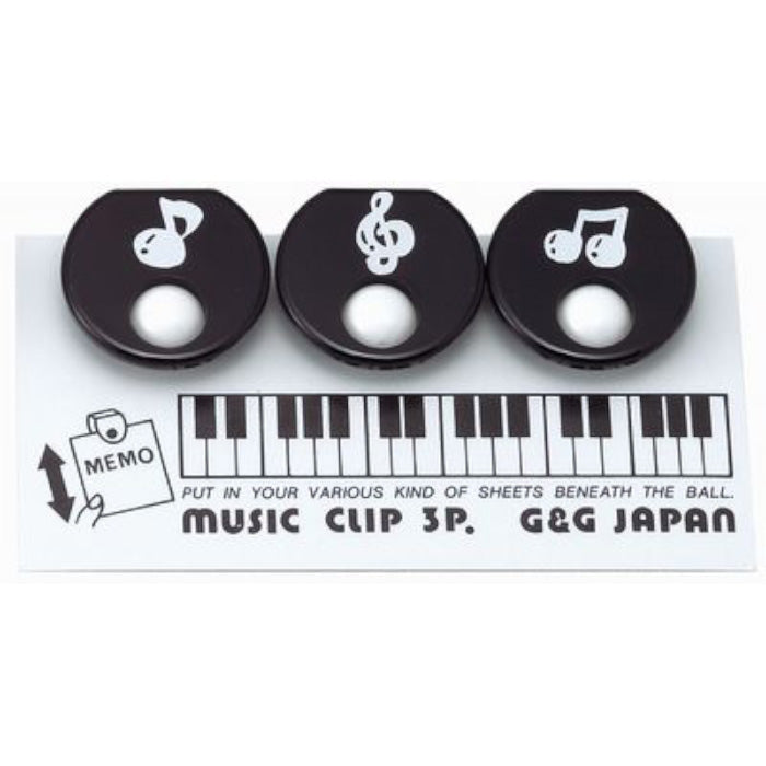 Round Note Clip with Magnet Set of 3