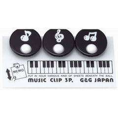 Round Note Clip with Magnet Set of 3