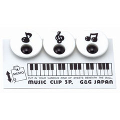 Round Note Clip with Magnet Set of 3