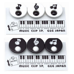 Round Note Clip with Magnet Set of 3