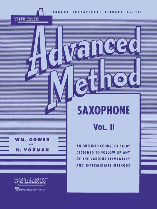 Rubank Advanced Method - Saxophone Vol. 2-Woodwind-Rubank Publications-Engadine Music