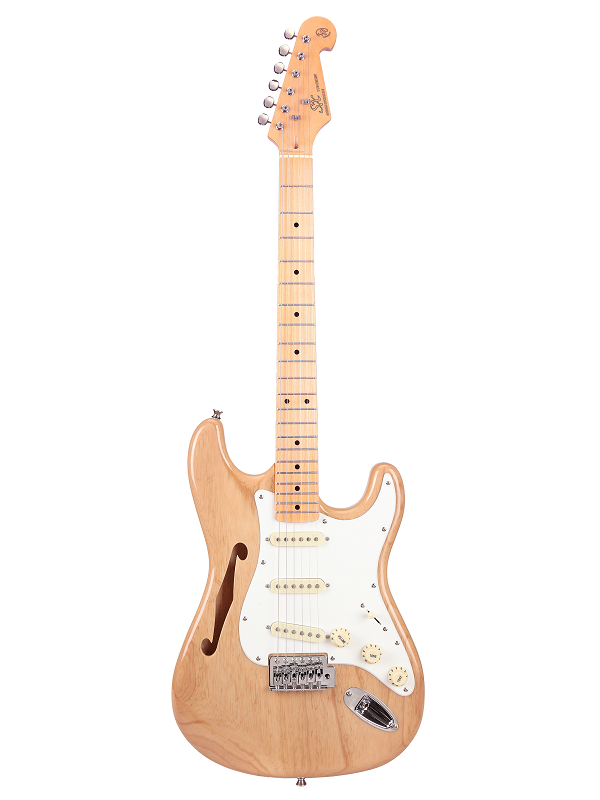 SX American Ash Semi-Hollow Stratocaster Electric Guitar